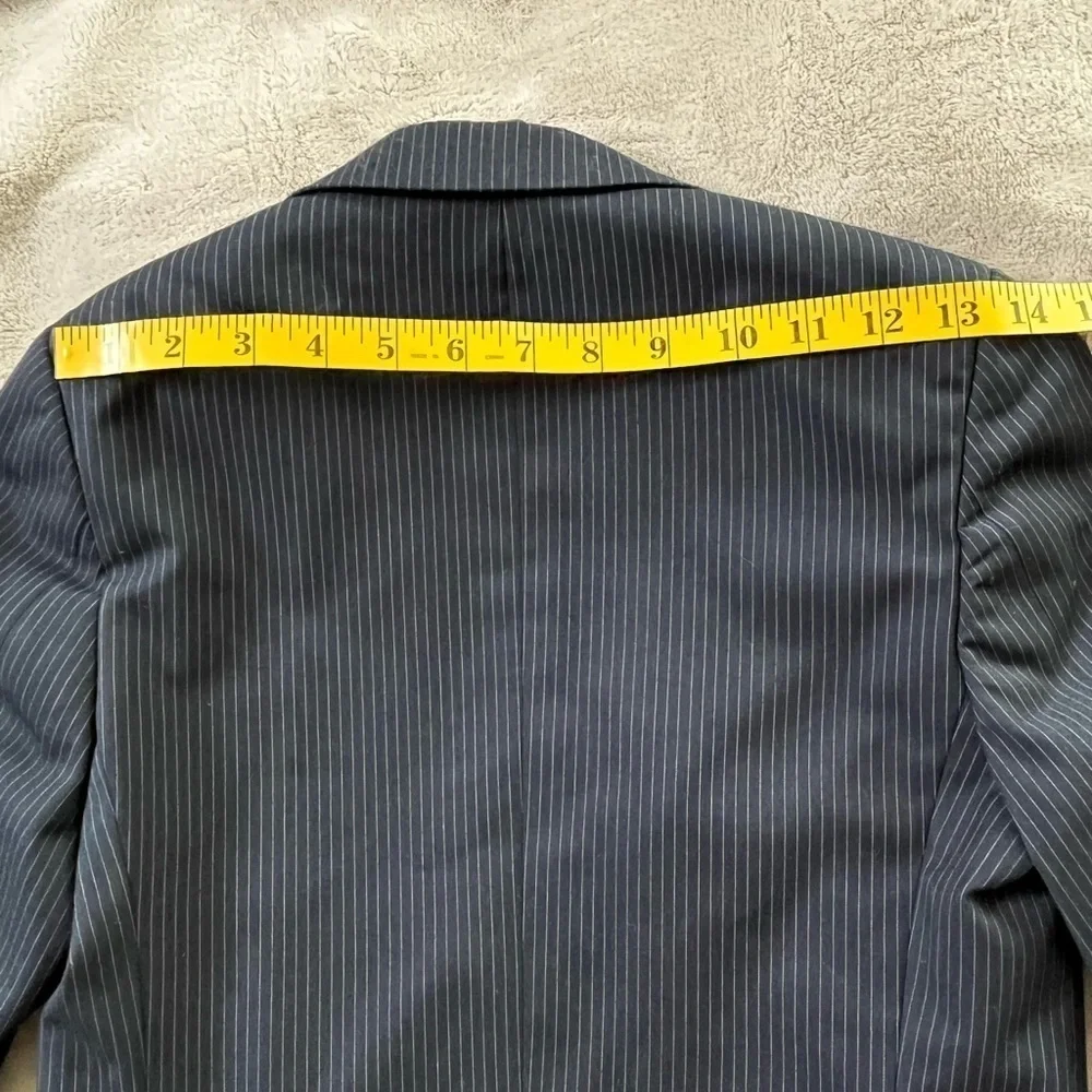Lauren Ralph Lauren Navy Blue Pinstriped Suit Jacket Blazer Boys Size 10R